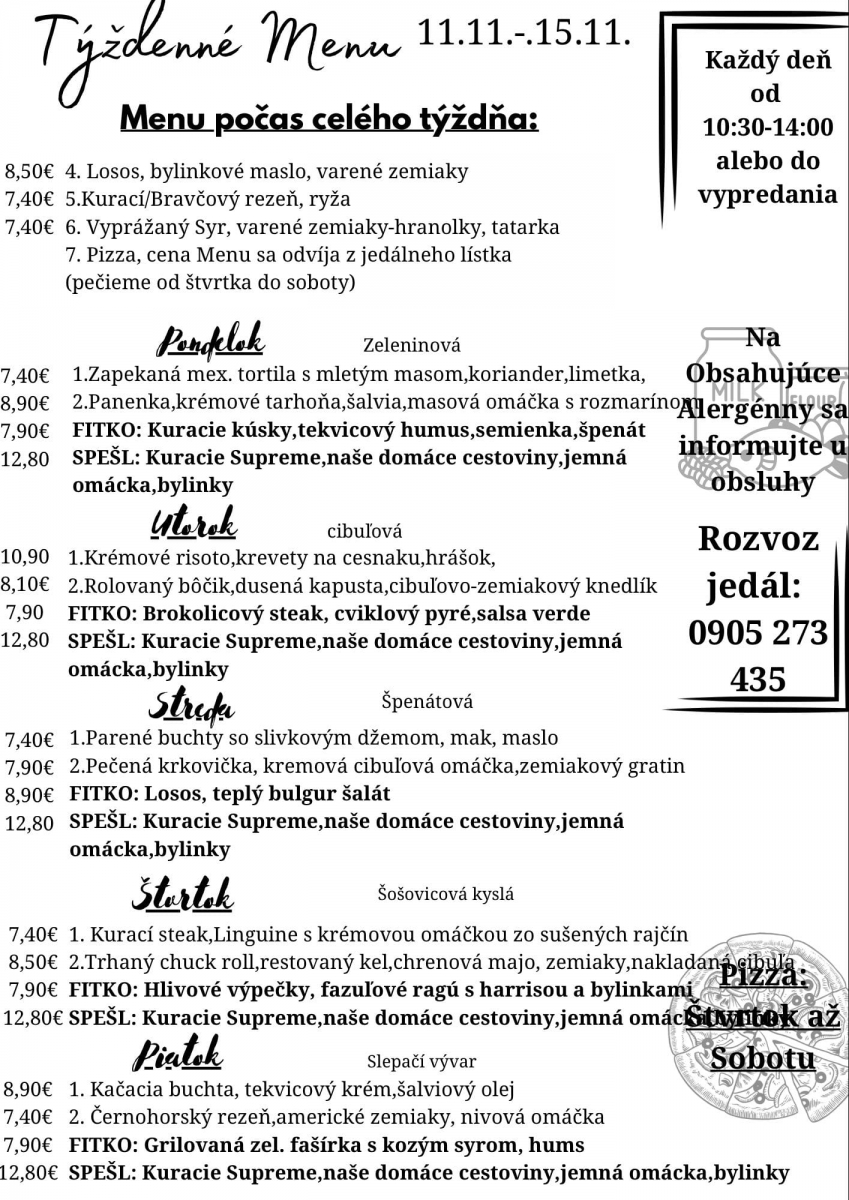 DENNÉ OBEDOVÉ MENU